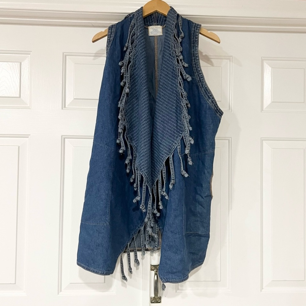 Simply Barbara | Fringe Denim Cardigan